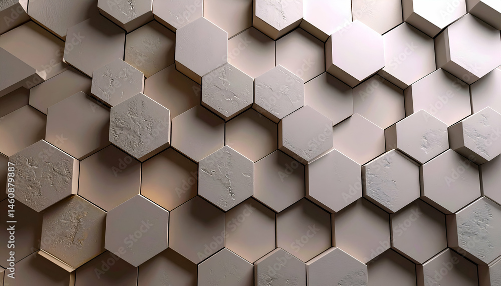 Poster abstract hexagonal pattern background