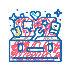 coping toolbox mental health icon doodle illustration