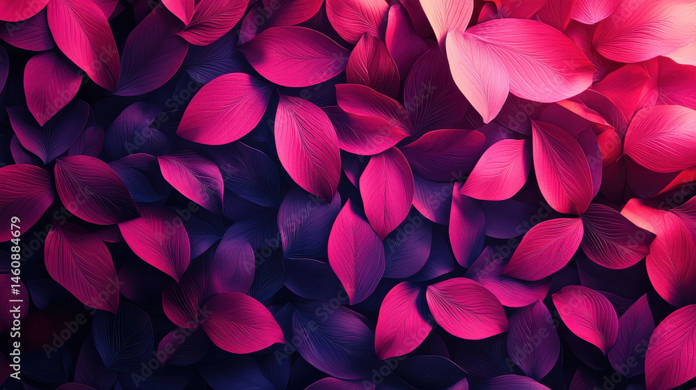 Poster vibrant 3d background showcases realistic leaf patterns in 4k resolution, presenting a captivating s