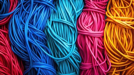Vibrant Colorful Cords: A Tapestry of Hues