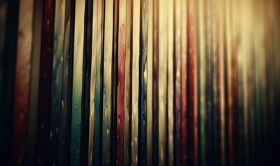 Fototapeta na wymiar Abstract Close-Up of Colorful Vertical Stripes with Water Droplets