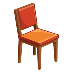 wooden chair vector