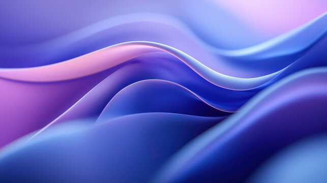A visually complex 3D background shows realistic flowing forms in shades of blue and purple, presented as a detailed 4K rende from a side angle view.