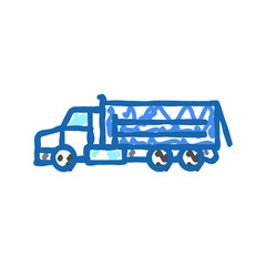 dump truck construction vehicle icon doodle illustration