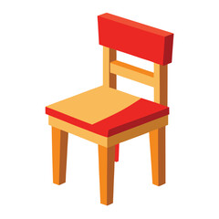 wooden chair vector