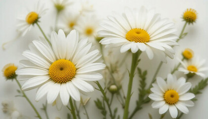 Fototapeta premium Close-up of a bouquet of beautiful white daisies