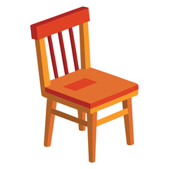 wooden chair vector