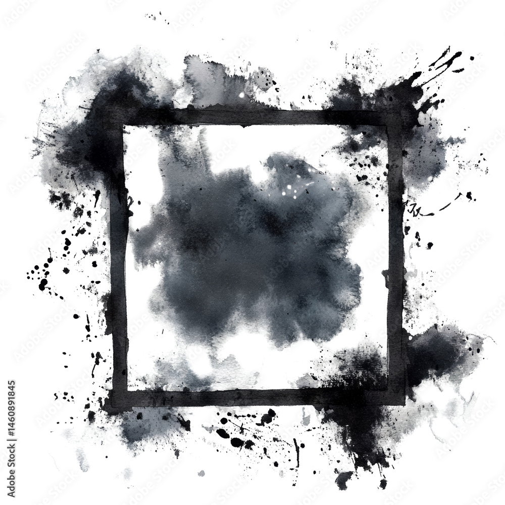 Poster ephemeral square artwork featuring nebulous gray forms, hinting at atmospheric disruption and abstra
