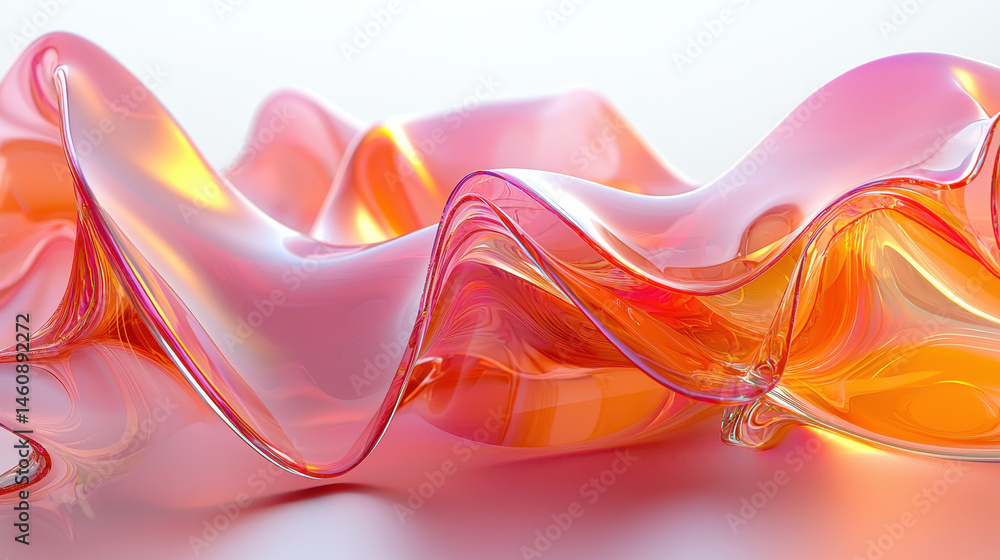 Poster a mesmerizing 3d abstract background featu realistic waveforms with a side angle view in 4k resoluti