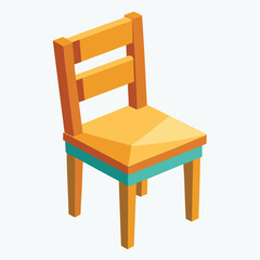 wooden chair vector