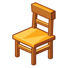 wooden chair vector