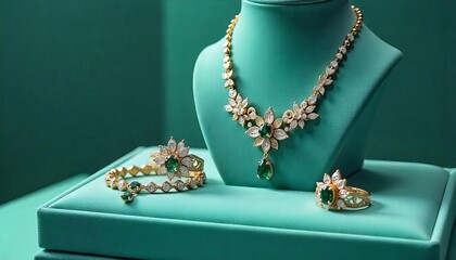 necklace and earrings with jewelry