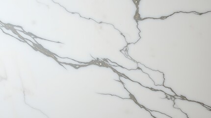 Luxury White Marble Surface with Elegant Grey Veins – Polished Texture for Modern Interior and Design Backgrounds