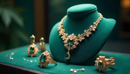 necklace and earrings with jewelry