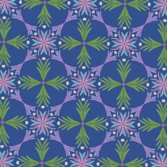 Fototapeta premium Background pattern, fabric pattern, floral pattern, abstract image used for fabric design, geometric pattern.
