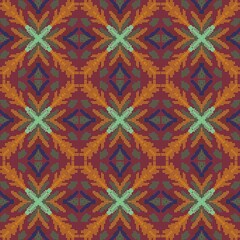 Fototapeta premium Background pattern, fabric pattern, floral pattern, abstract image used for fabric design, geometric pattern.