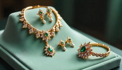 necklace and earrings with jewelry