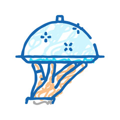 gourmet cooking restaurant chef icon doodle illustration