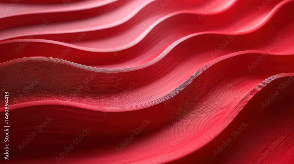 Aufkleber an abstract 3d waveform design with realistic 4k resolution presents a stunning side angle view show
