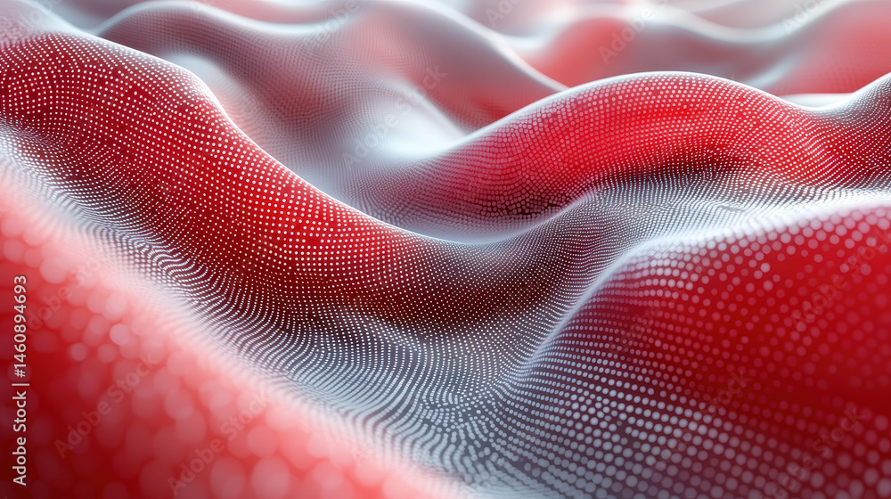 Poster a realistic 4k waveform graphic shows a detailed 3d background with side lighting, creating an undul