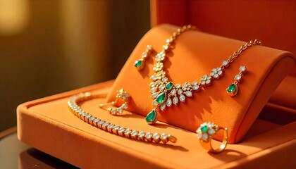 necklace and earrings with jewelry