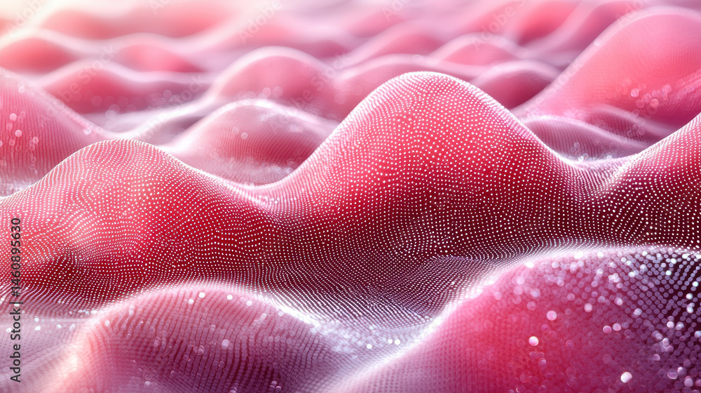 Poster a vibrant 4k realistic 3d background presents side angle waveform patterns, creating a mesmerizing a