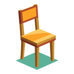wooden chair vector