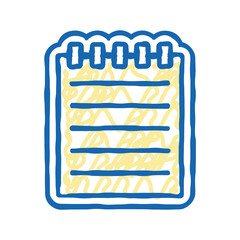 notepad download file icon doodle illustration