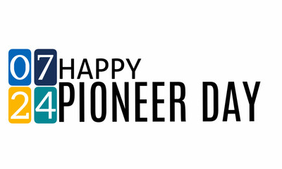 Templare to celebrate pioneer day, vector illustration suitable for pioneer day event on american emigrant train west united states