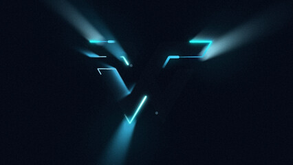 Outline Glow Light Horizontal Logo Reveal AET 258