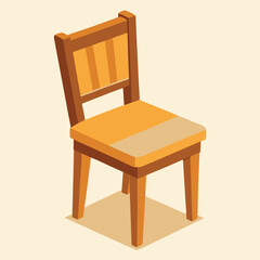wooden chair vector