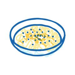 avgolemono soup greek cuisine icon doodle illustration