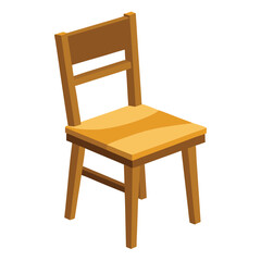 wooden chair vector