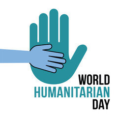 Fototapeta premium World Humanitarian Day Flat Vector Design.