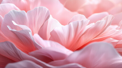 Obraz premium A realistic 4K 3D background showcasing whical pink petals at a side angle, creating a soft, dreamy, and visually stunning design with intricate detail.
