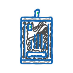 smart battery icon doodle illustration