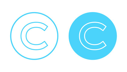 Copyright icon vector. copyright sign and symbol