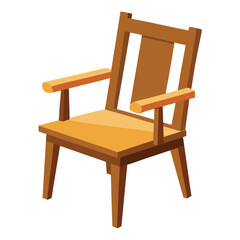 wooden chair vector