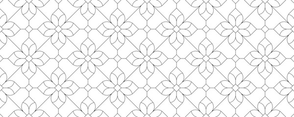 幾何学 抽象 花 葉 レトロ ライン パターン 背景