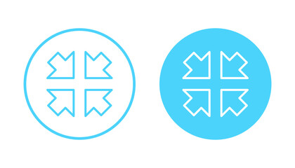 Fullscreen Icon vector. Expand to full screen sign and symbol. Arrows symbol