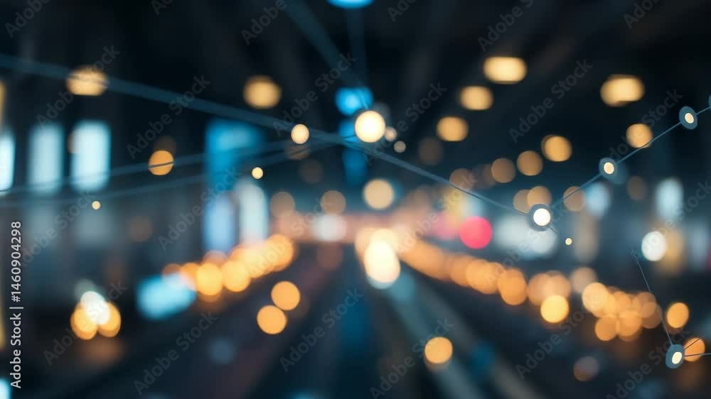 Poster digital data network connections in high speed internet technology 4k