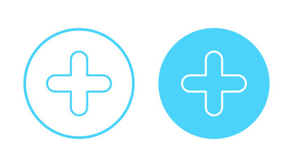 Plus icon vector. Add plus sign and symbol