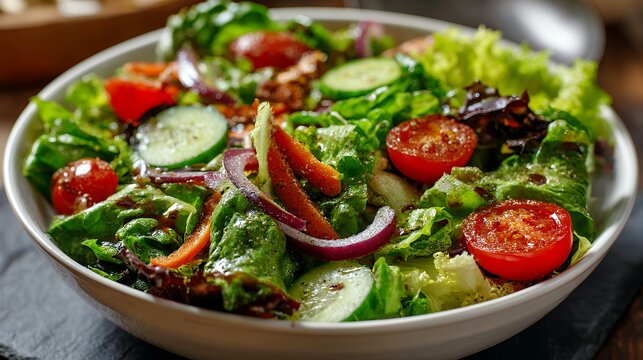 彩り豊かなフレッシュサラダ　Colorful Fresh Garden Salad