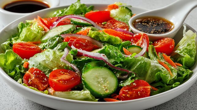 彩り豊かなフレッシュサラダ　Colorful Fresh Garden Salad