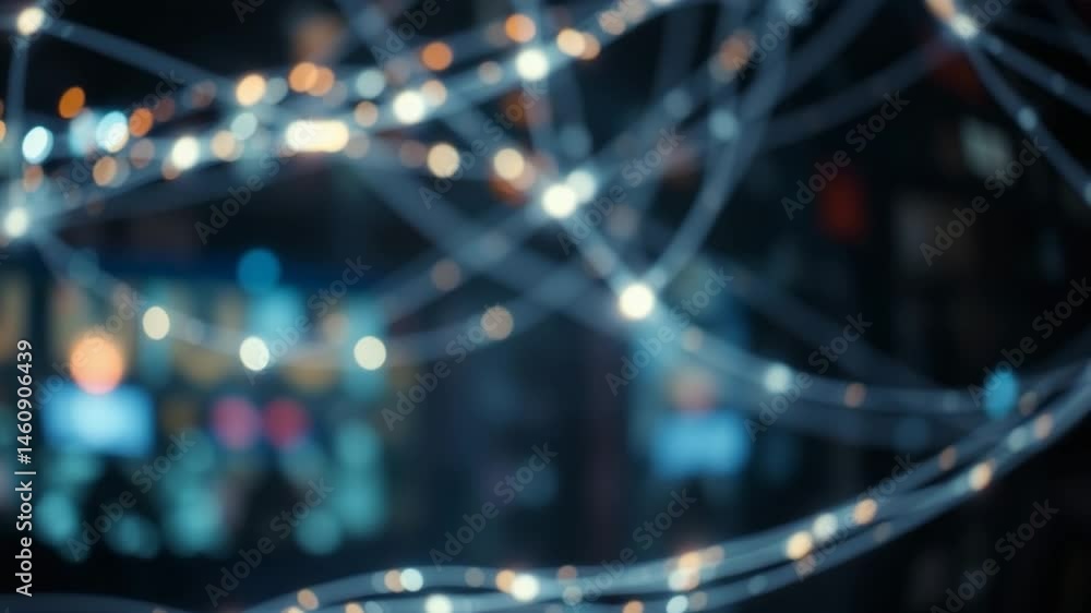 Aufkleber digital data network connections in high speed internet technology 4k