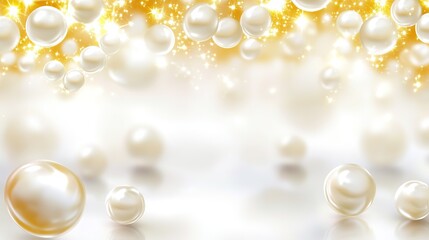 Gold and Pearl White Abstract Background with Luxury. Elegance and Opulence in Design.