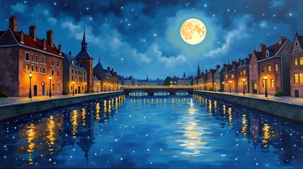 Obraz premium City Lights Reflections