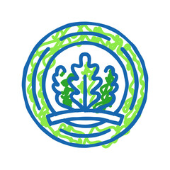 leed certification green building icon doodle illustration