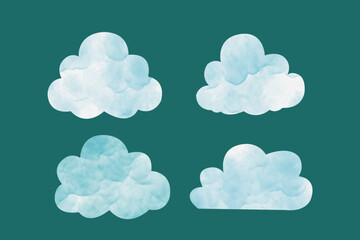 cloud on blue background