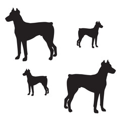 Dogs silhouette, Dogs vector, Dogs illustration, silhouette, set icon, silhouette, Dogs